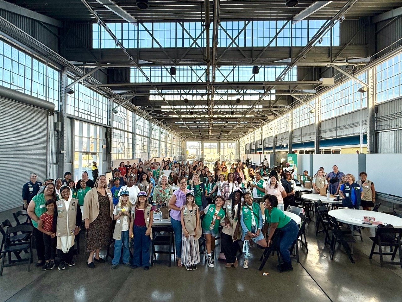 Full group at the Ignite and Inspire girl scout event 2025